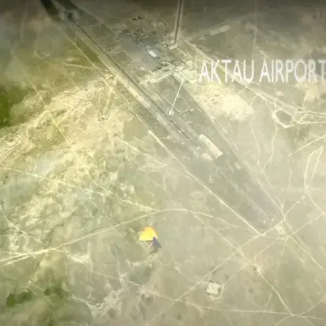 Absturz kurz vor dem Flughafen Aktau